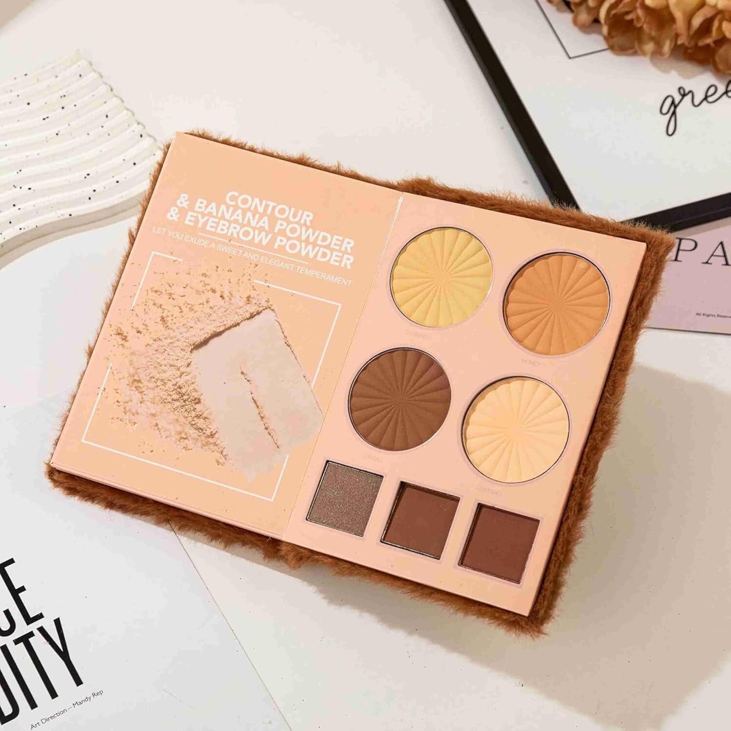 All in One Multipurpose Makeup Book Palette | 4in1 Makeup Eyeshadow Palette Blusher Contour Highlighter Blush| Matte Shades